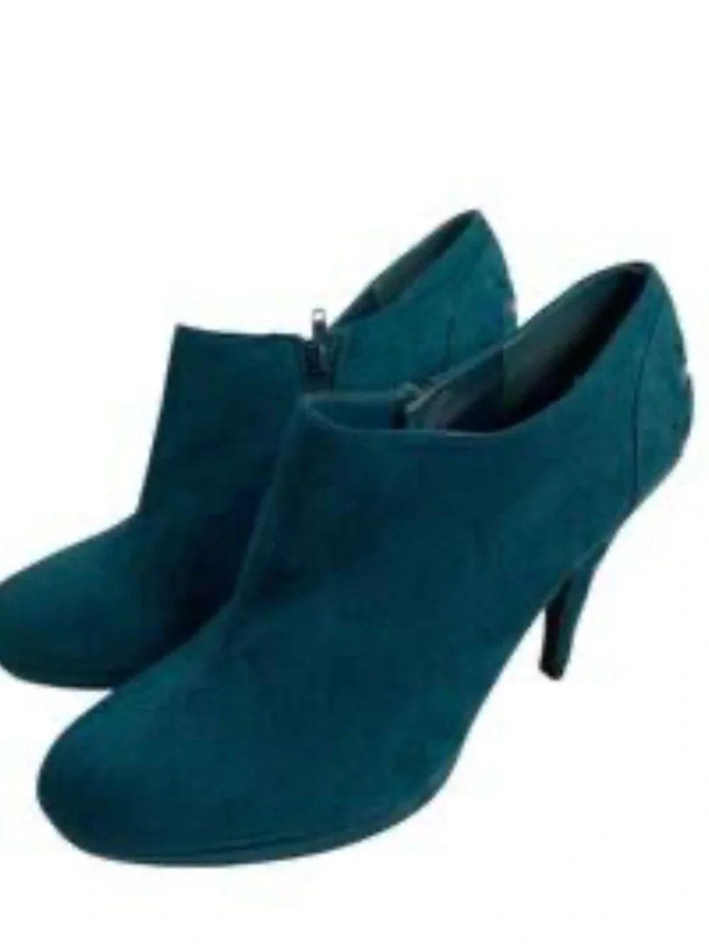 ImpoโTeal Suede Ankle Booties